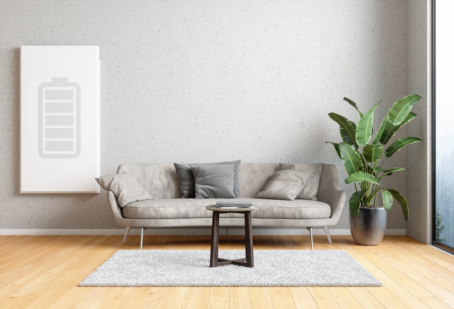 Batteriespeicher im Wohnraum installiert